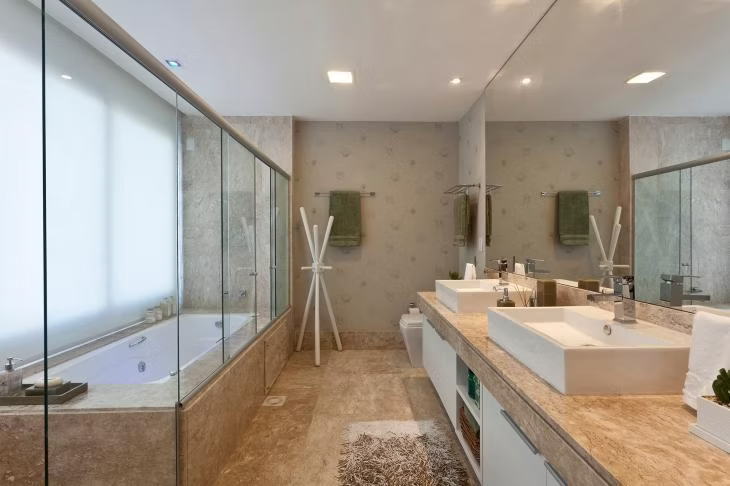 Banheiro com Mármore Nacional