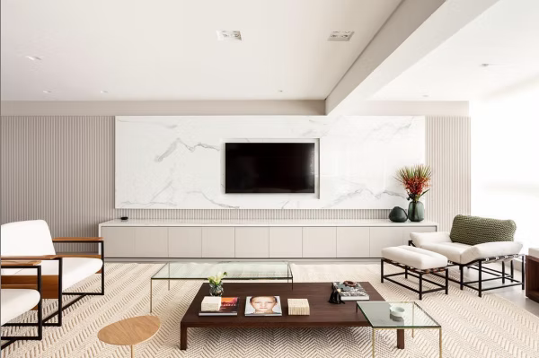 Painel em Quartzo Calacata